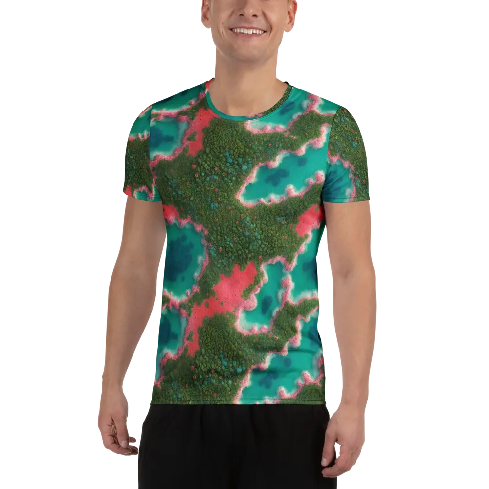 Verdant Lagoon on Men's Athletic T-Shirt — Front