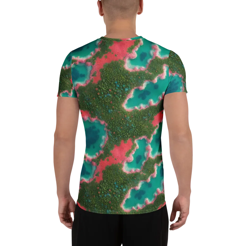 Verdant Lagoon on Men's Athletic T-Shirt — Back