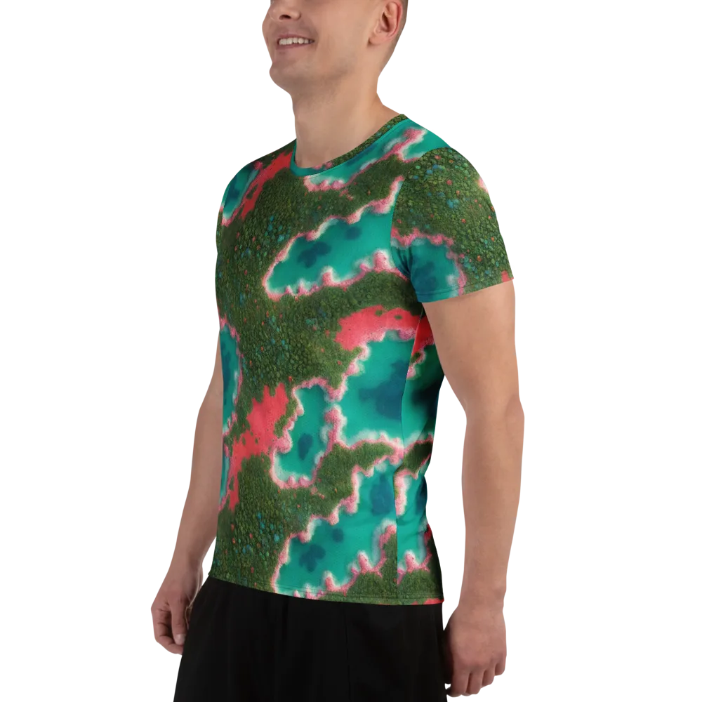 Verdant Lagoon on Men's Athletic T-Shirt — Left