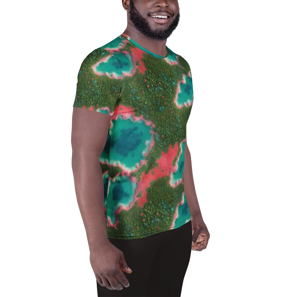 Verdant Lagoon on Men's Athletic T-Shirt — Right