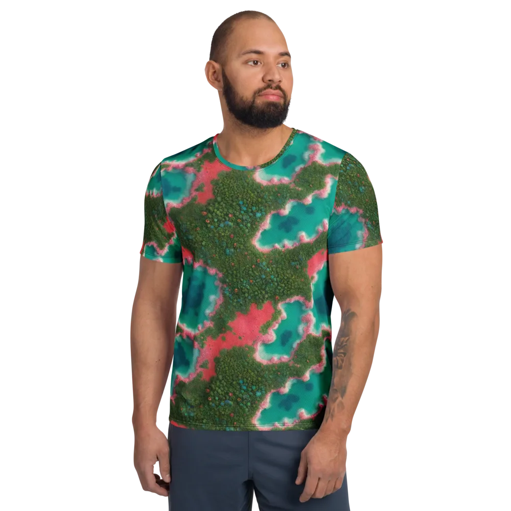Verdant Lagoon on Men's Athletic T-Shirt — Front