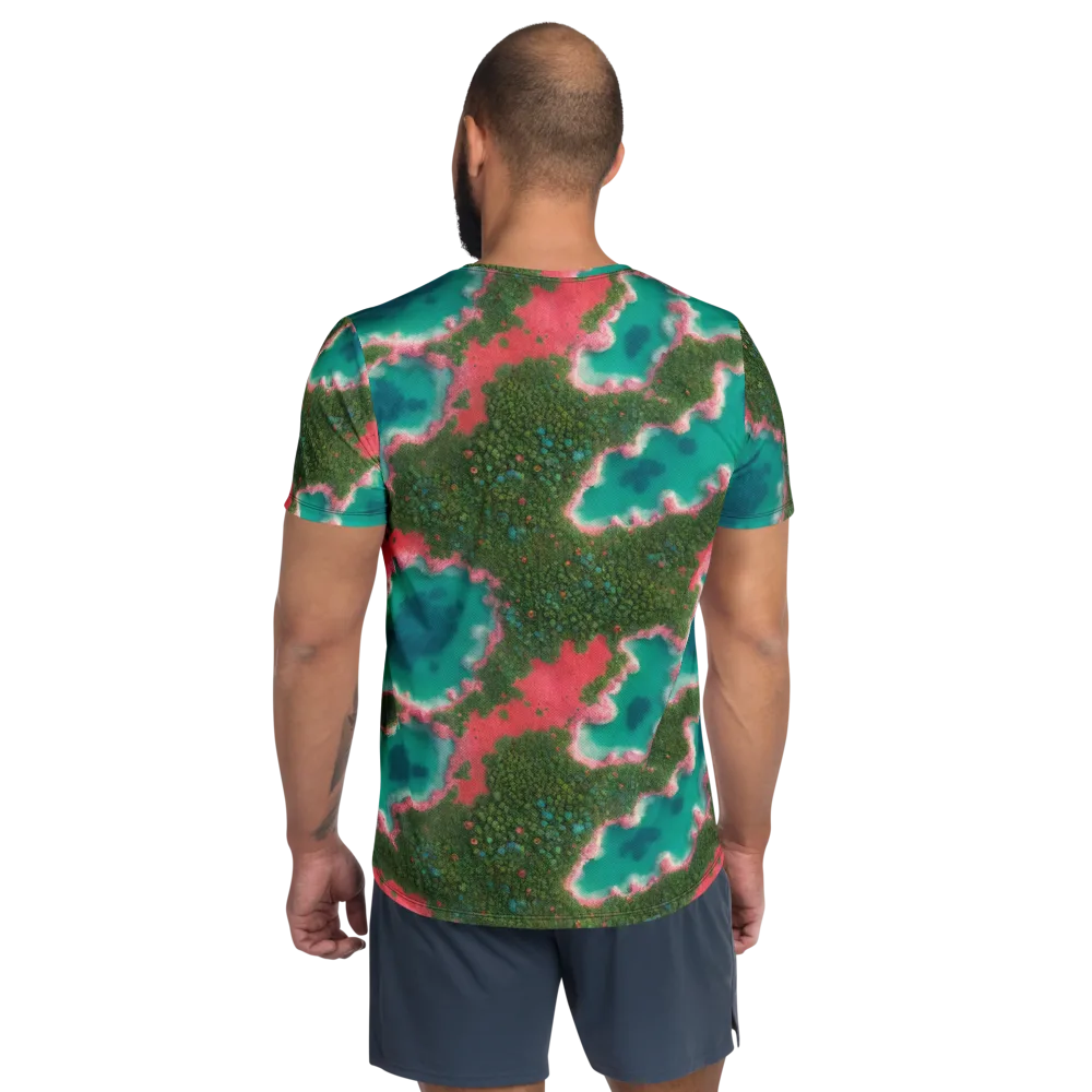 Verdant Lagoon on Men's Athletic T-Shirt — Back