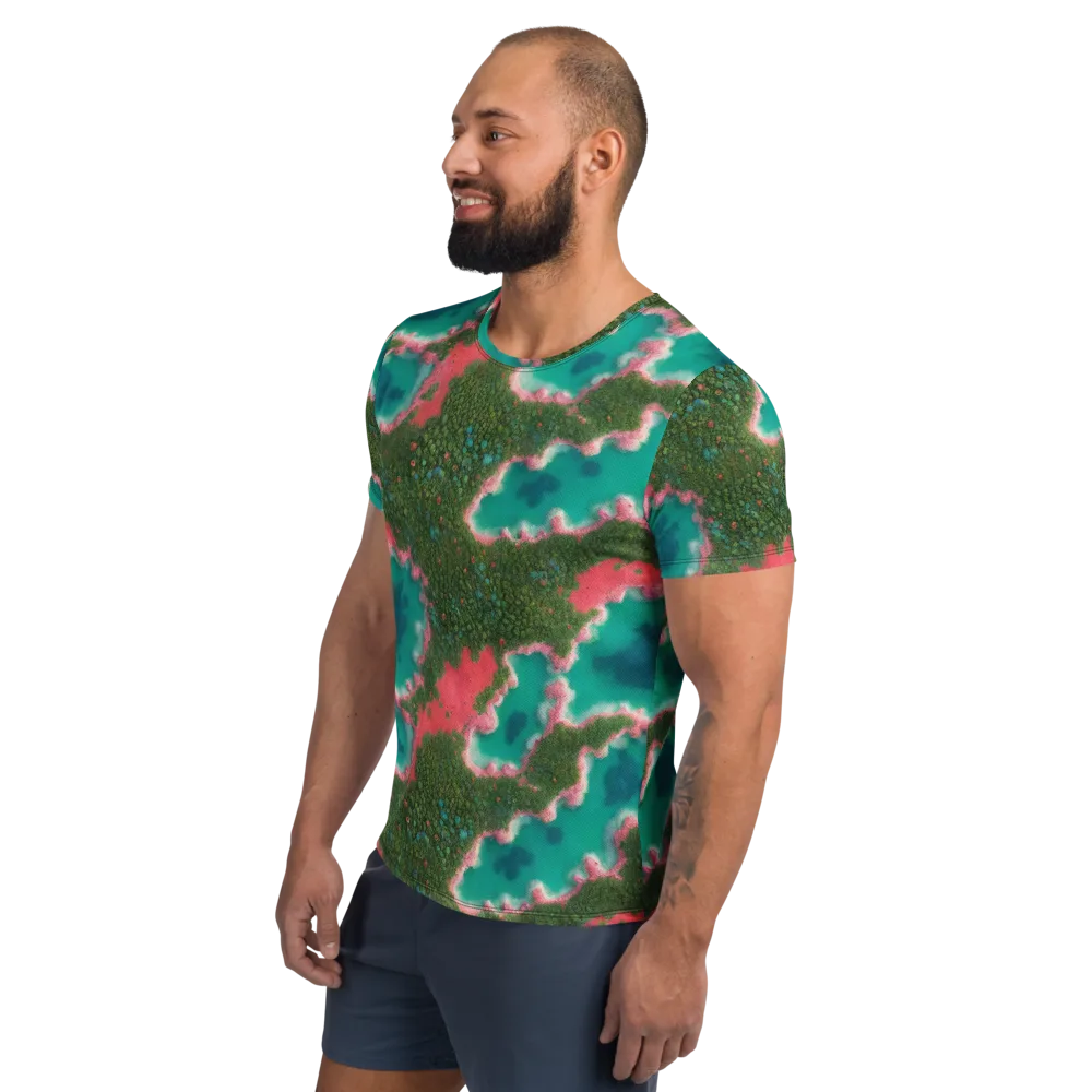 Verdant Lagoon on Men's Athletic T-Shirt — Left