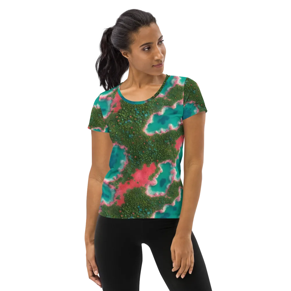 Verdant Lagoon on Women's Athletic T-Shirt — Front