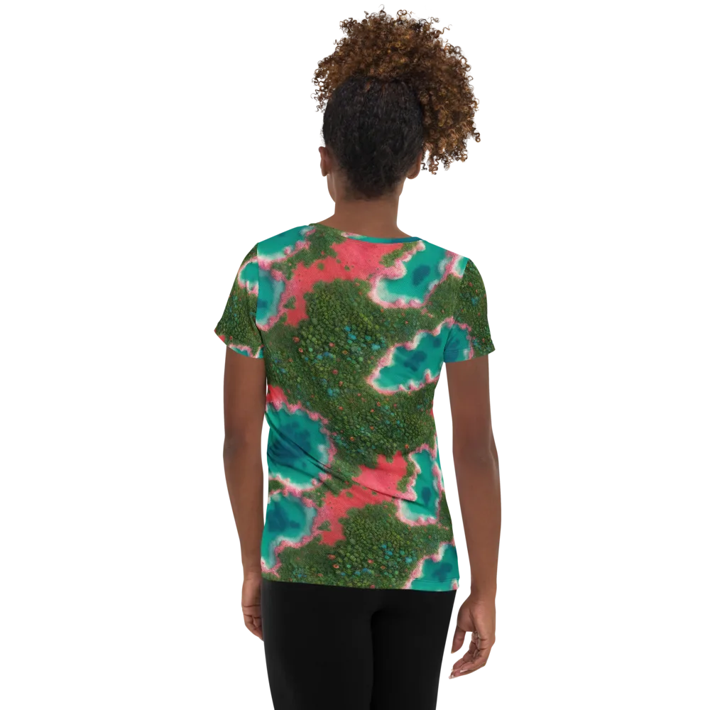 Verdant Lagoon on Women's Athletic T-Shirt — Back