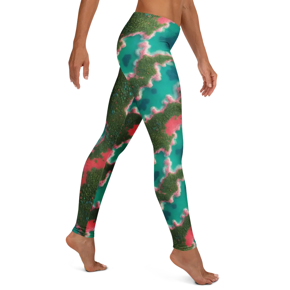 Verdant Lagoon on Leggings — Right