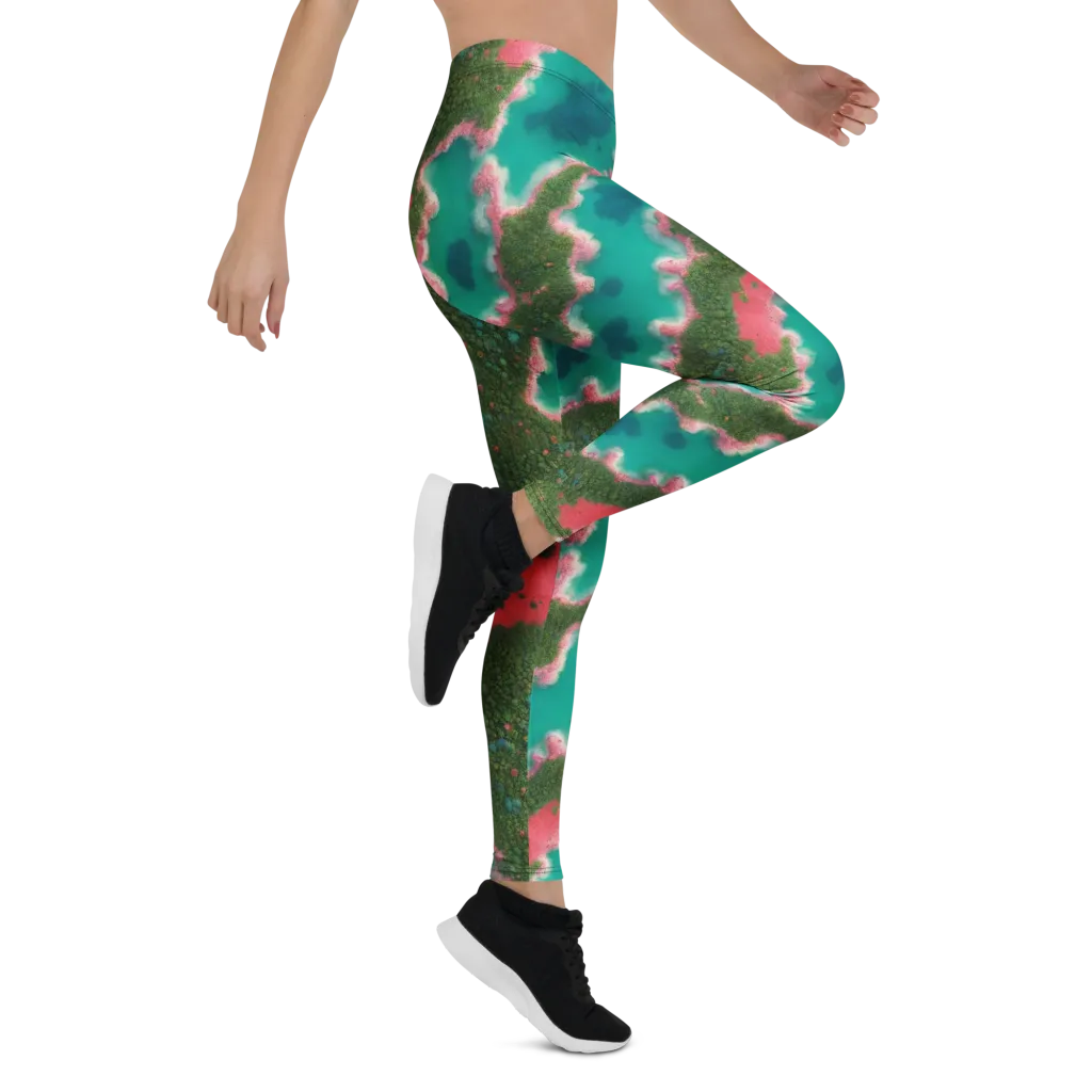 Verdant Lagoon on Leggings — Right