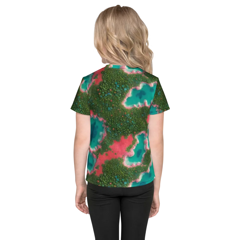 Verdant Lagoon on Kids Crew Neck T-Shirt — Back