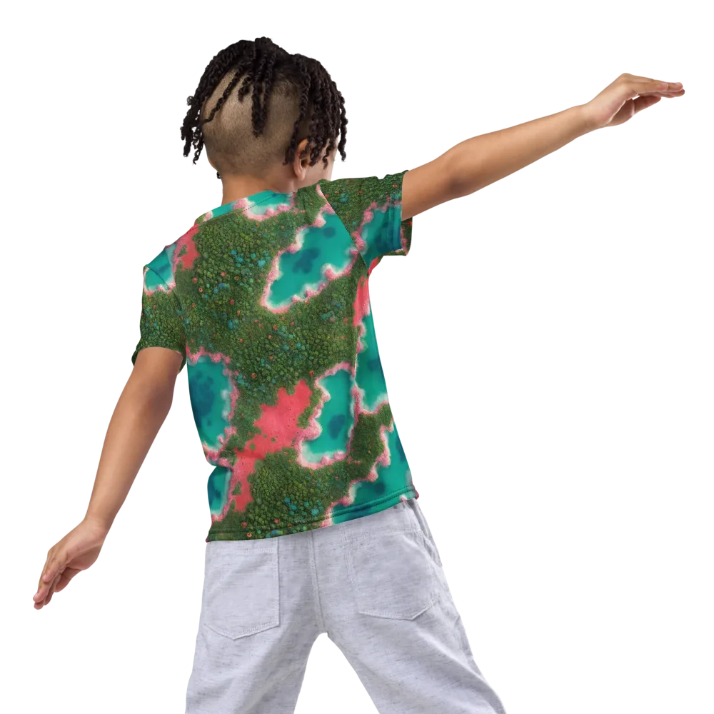 Verdant Lagoon on Kids Crew Neck T-Shirt — Back