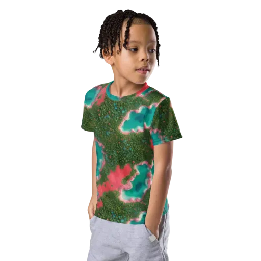Verdant Lagoon on a Kids Crew Neck T-Shirt