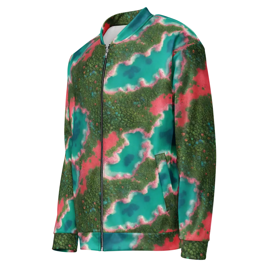 Verdant Lagoon on Bomber Jacket — Left Front