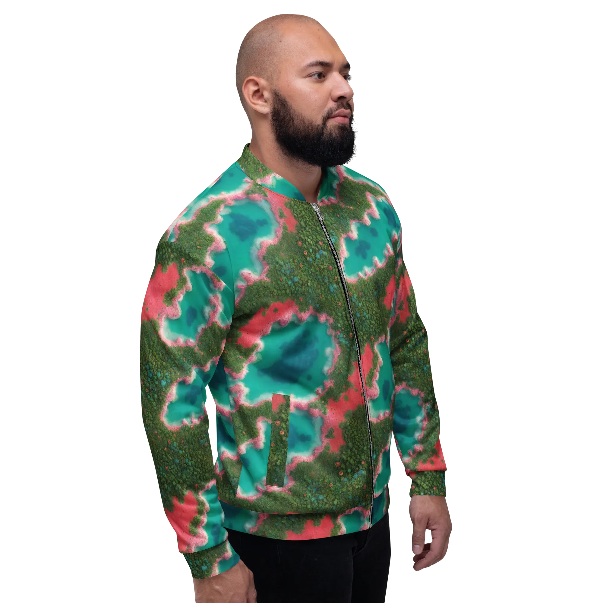 Verdant Lagoon on Bomber Jacket — Right