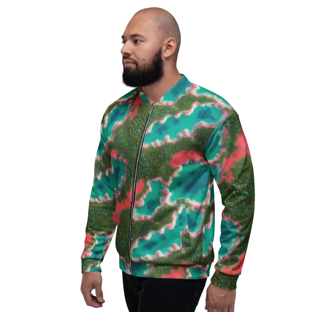 Verdant Lagoon on Bomber Jacket — Left