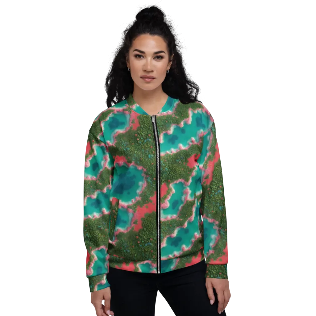 Verdant Lagoon on Bomber Jacket — Front