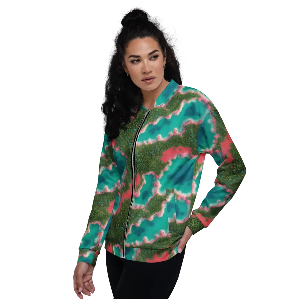 Verdant Lagoon on Bomber Jacket — Left