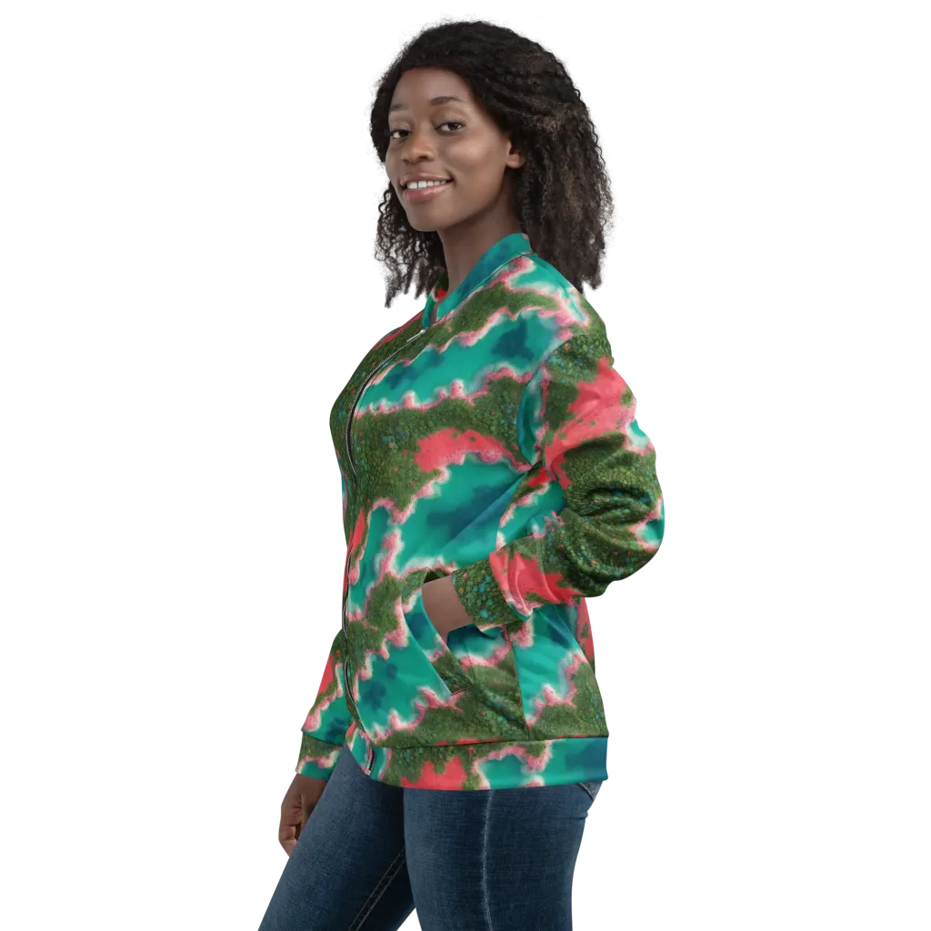 Verdant Lagoon on Bomber Jacket — Left