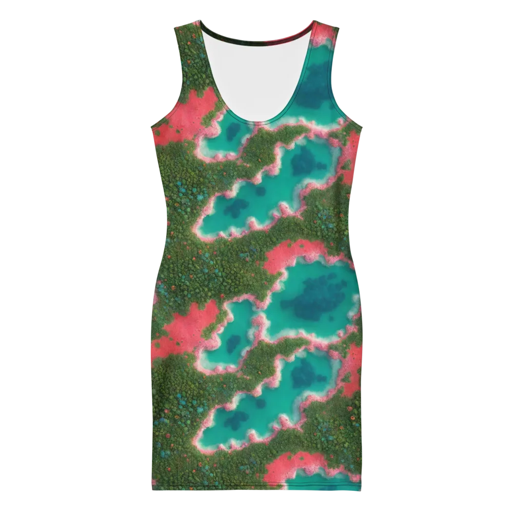 Verdant Lagoon on Bodycon Dress — Front