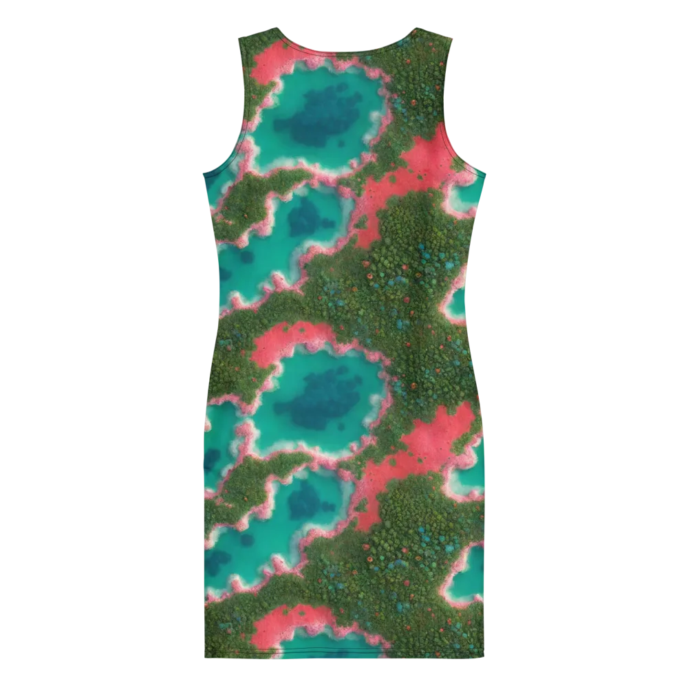 Verdant Lagoon on Bodycon Dress — Back