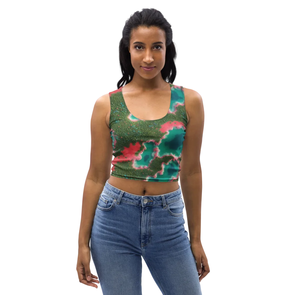 Verdant Lagoon on Crop Top — Front
