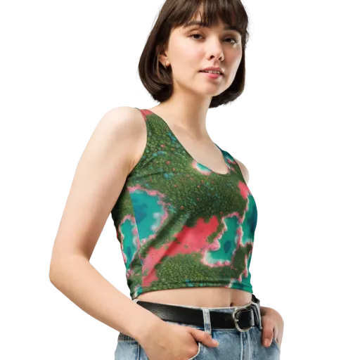Verdant Lagoon on a Crop Top