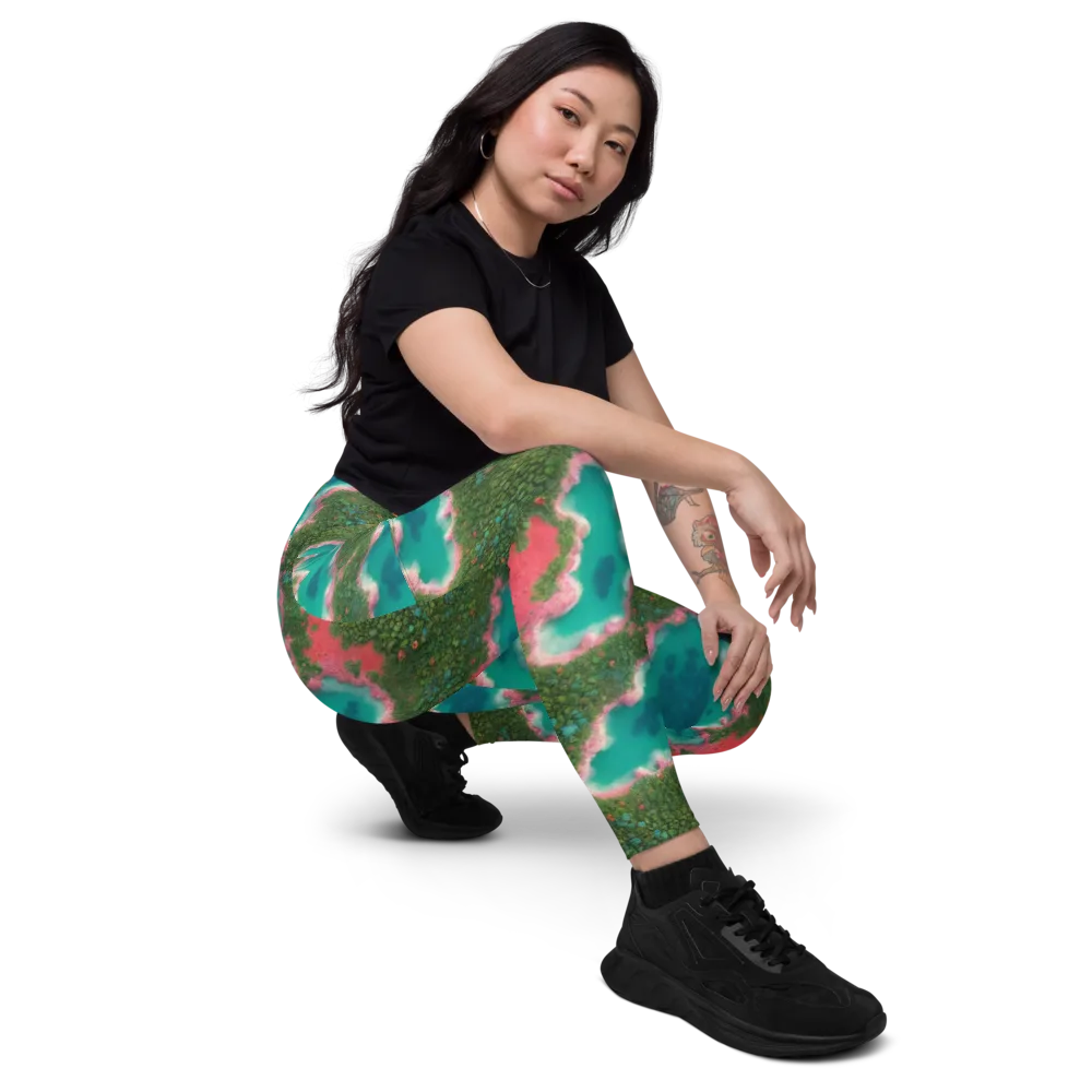 Verdant Lagoon on Leggings with Pockets — Right Front