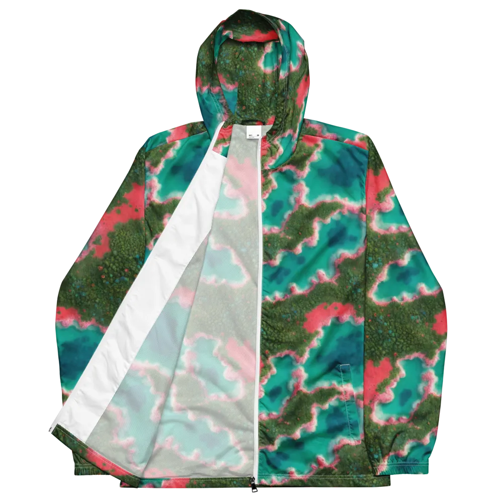 Verdant Lagoon on Men's Windbreaker — Front