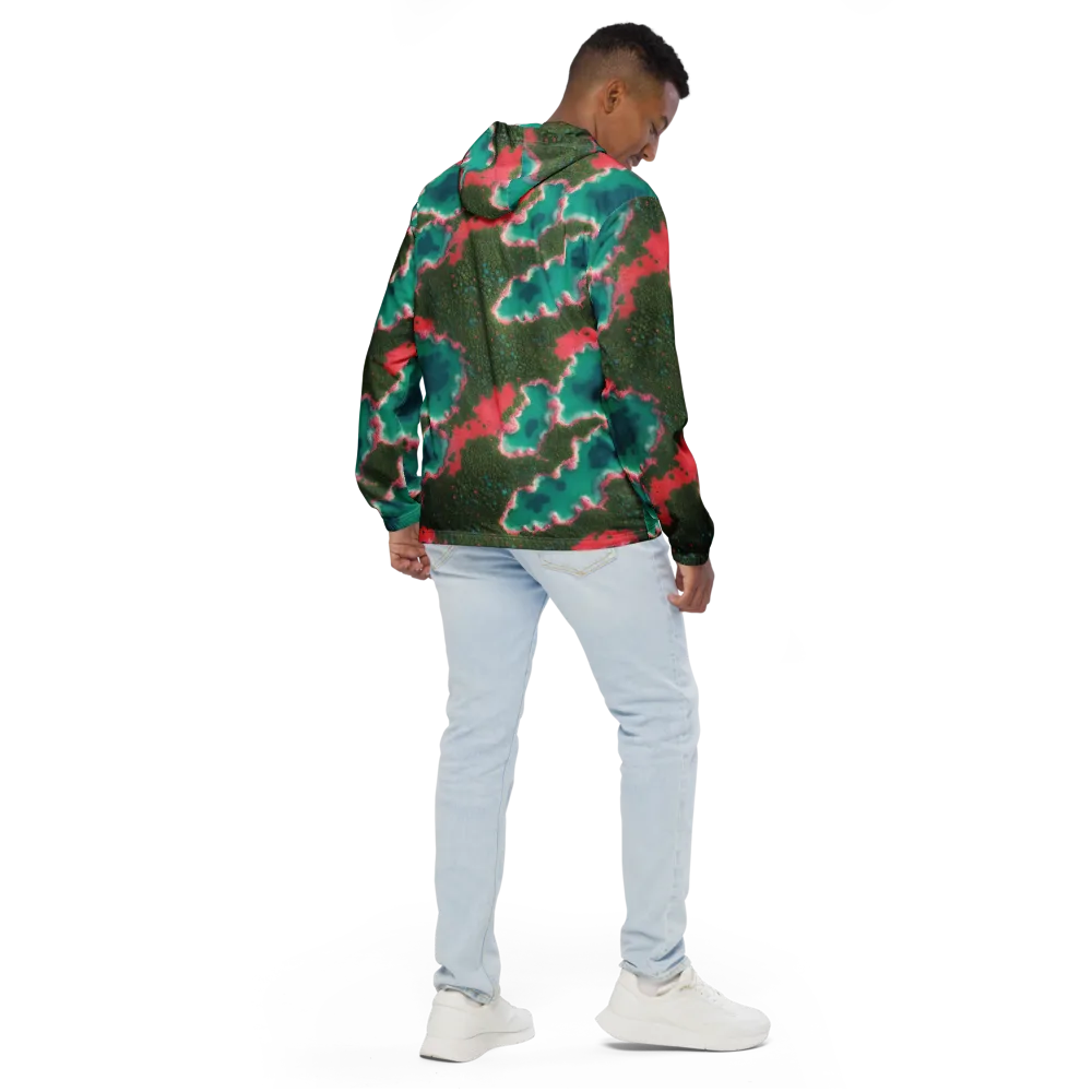 Verdant Lagoon on Men's Windbreaker — Back