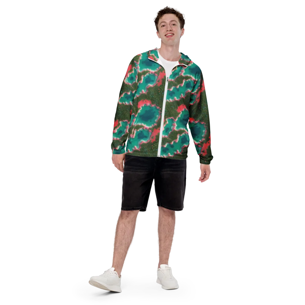 Verdant Lagoon on Men's Windbreaker — Front