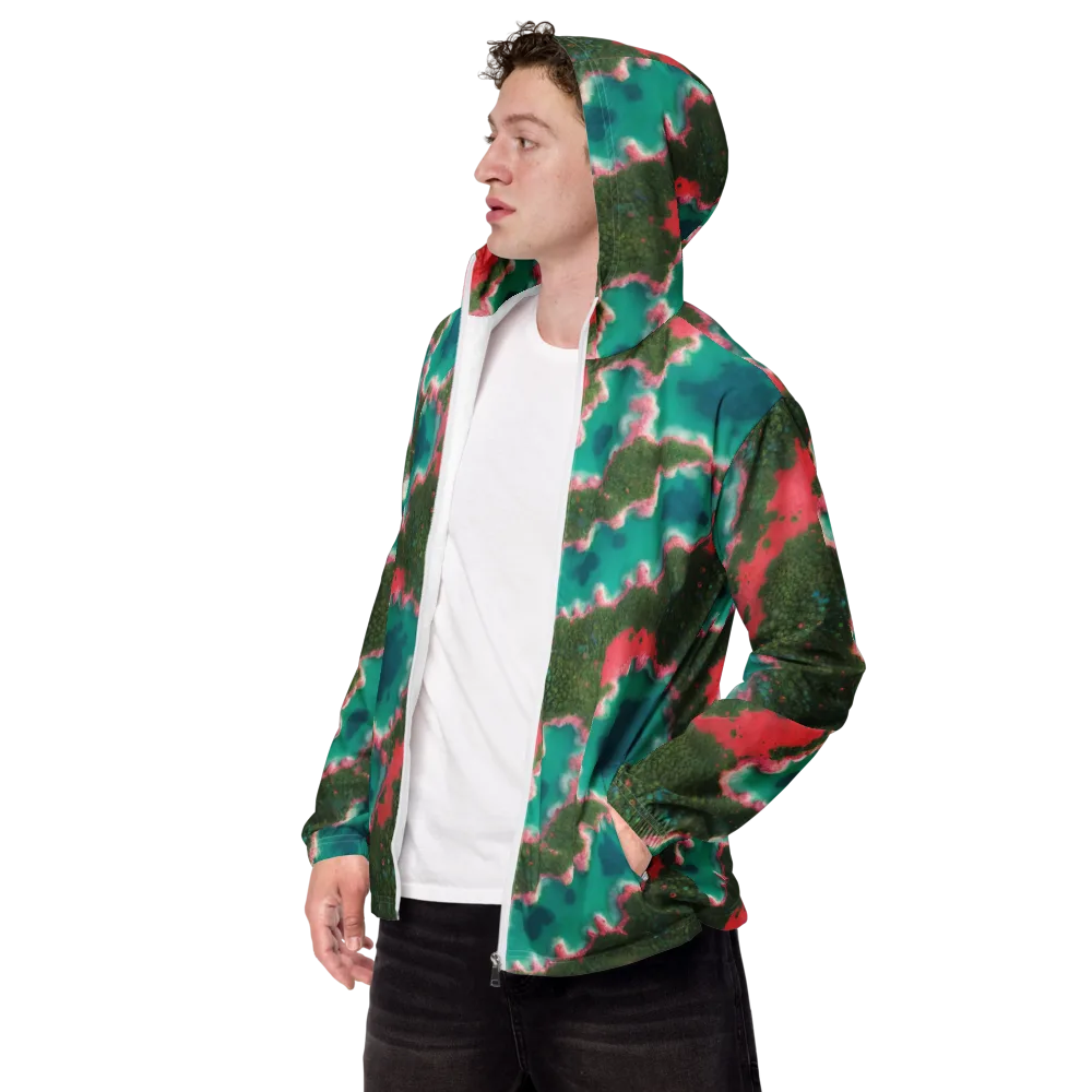 Verdant Lagoon on Men's Windbreaker — Left Front