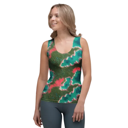 Verdant Lagoon on a Women's Tank Top