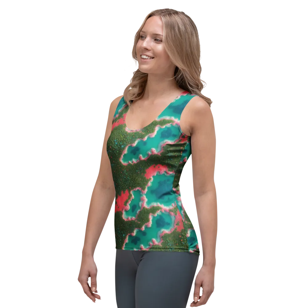 Verdant Lagoon on Women's Tank Top — Left Front