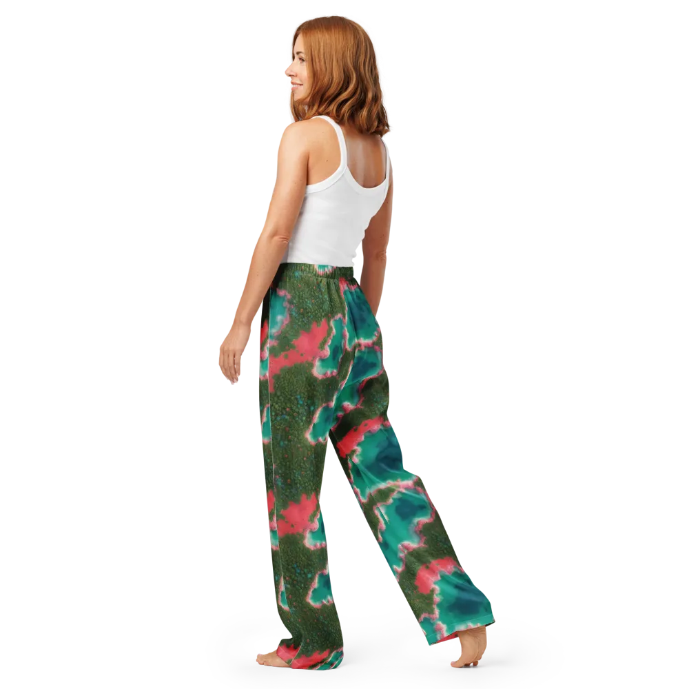 Verdant Lagoon on Women's Pajama Pants — Back