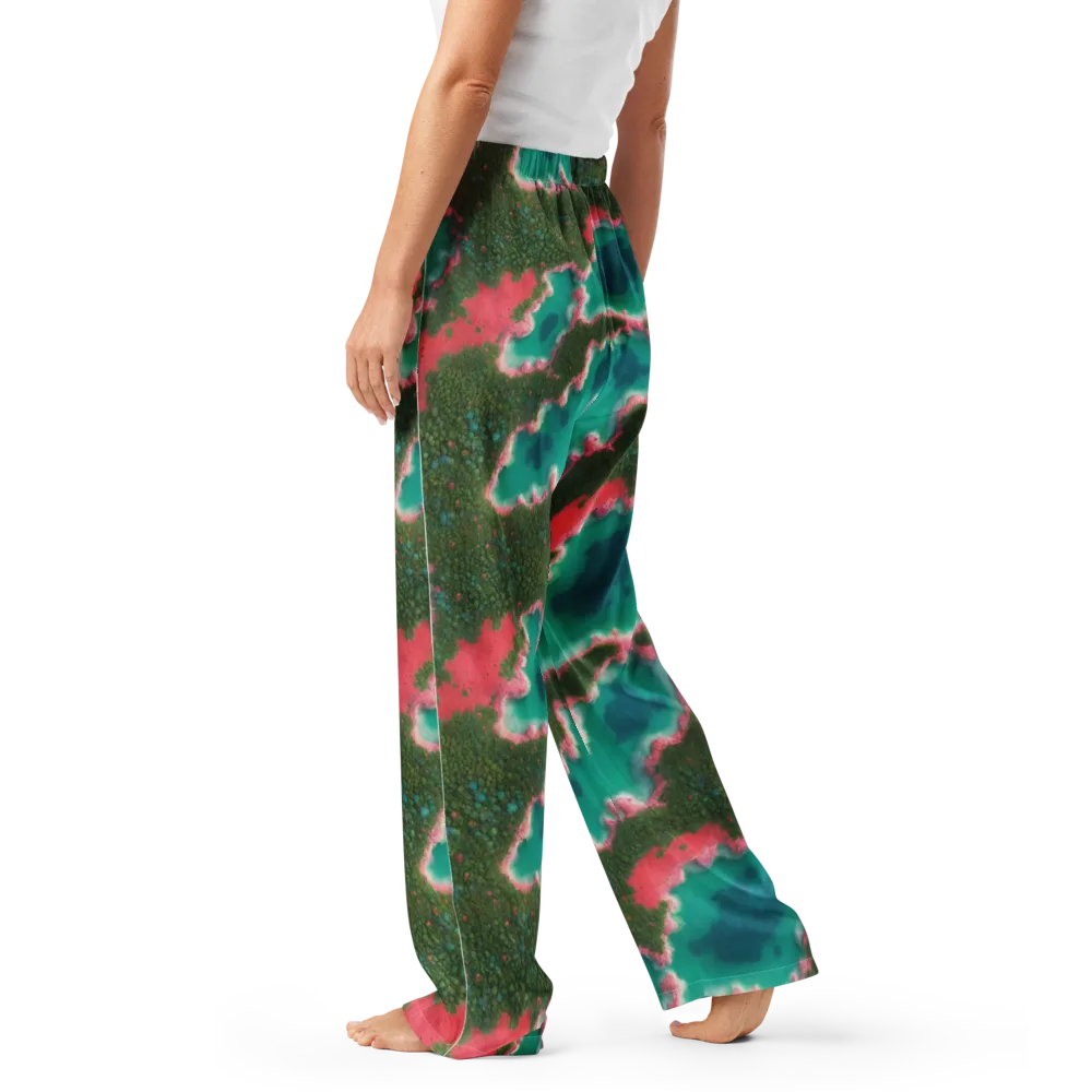 Verdant Lagoon on Women's Pajama Pants — Left