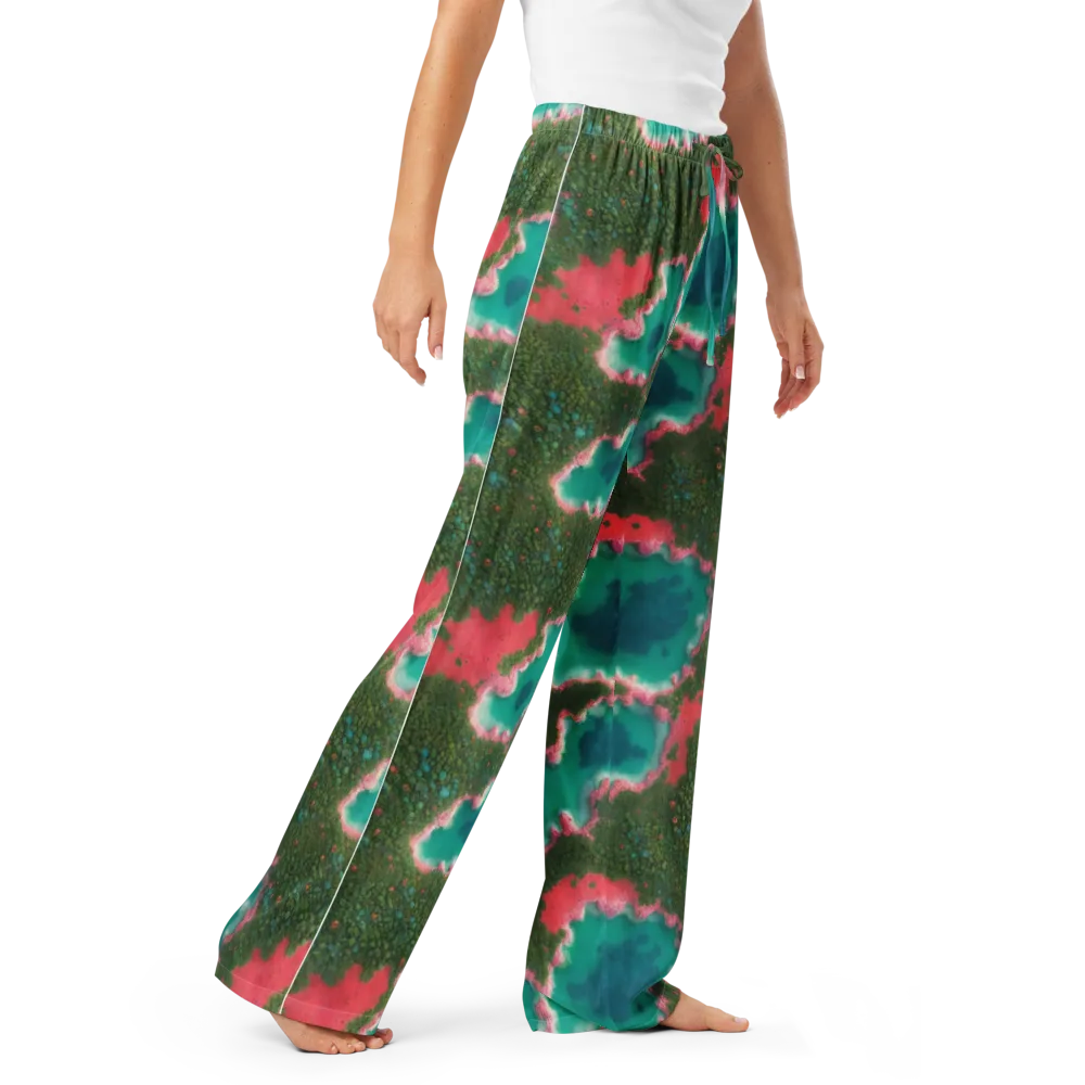 Verdant Lagoon on Women's Pajama Pants — Right Front