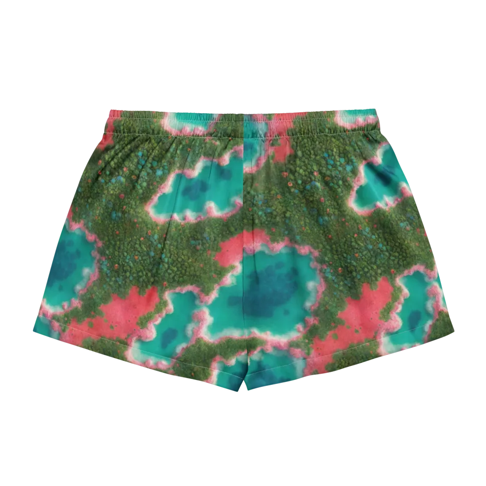 Verdant Lagoon on Women's Pajama Shorts — Back