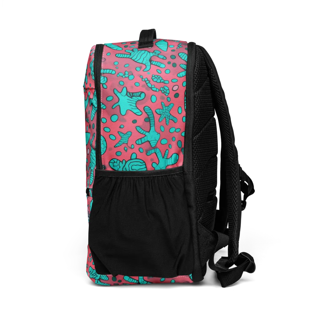 Coral Candy on Utility Backpack — Left