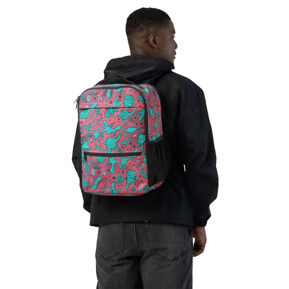 Coral Candy on Utility Backpack — Back