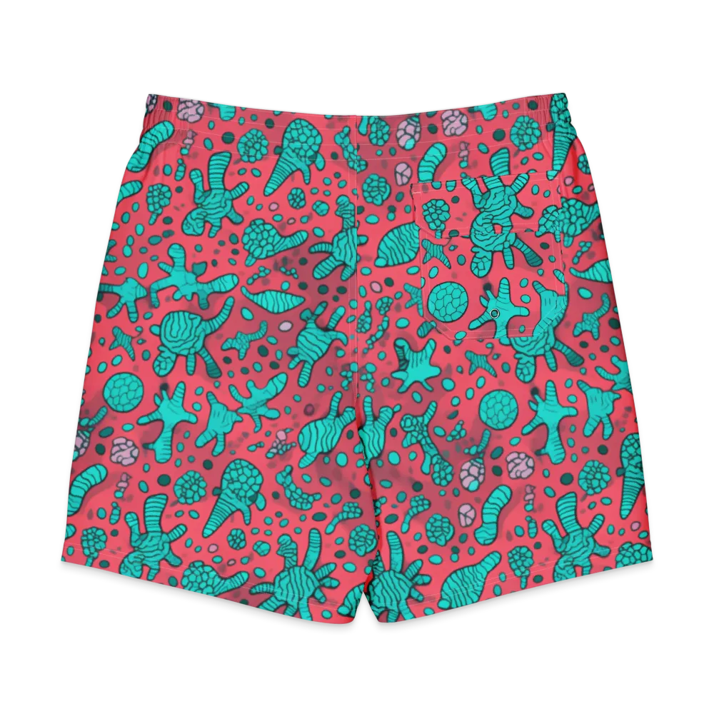 Coral Candy on Men's Board Shorts — Back