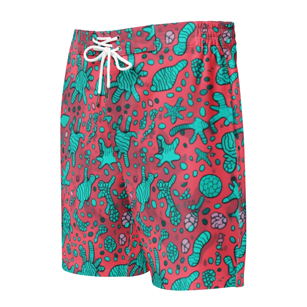 Coral Candy on Men's Board Shorts — Front