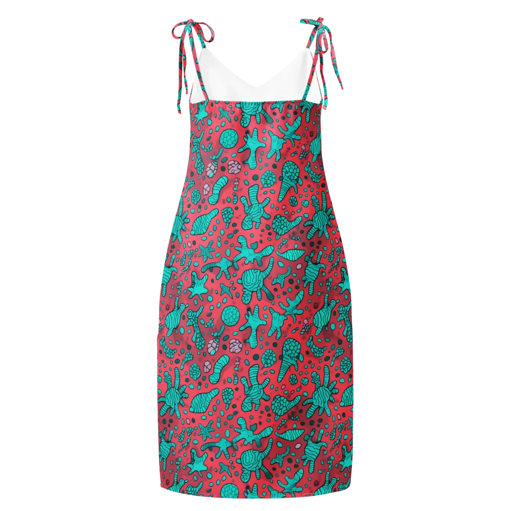 Coral Candy on Slip Dress — Back