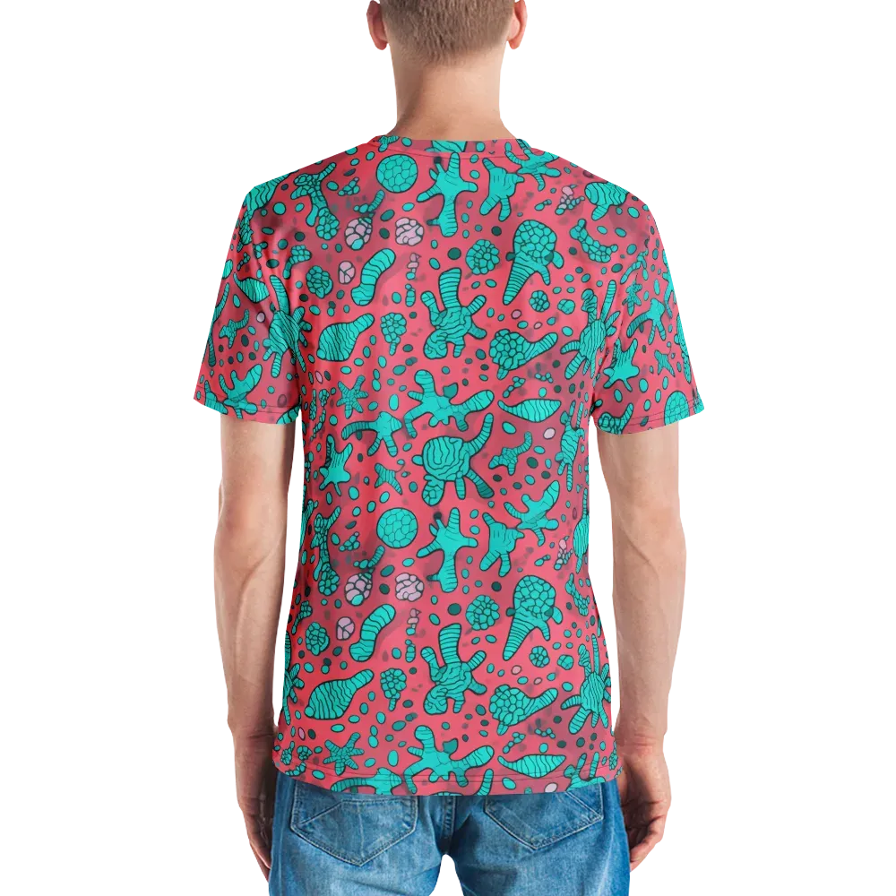 Coral Candy on Men's Crew Neck T-Shirt — Back