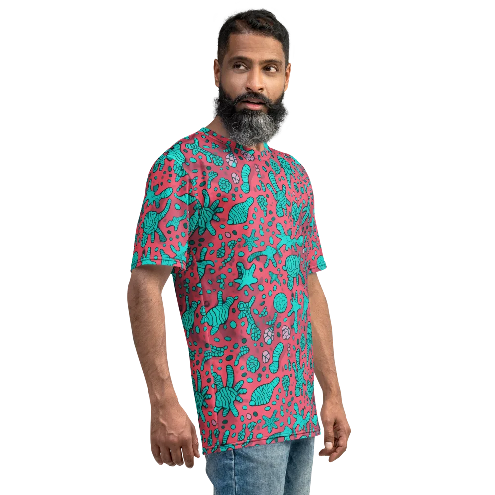 Coral Candy on Men's Crew Neck T-Shirt — Right