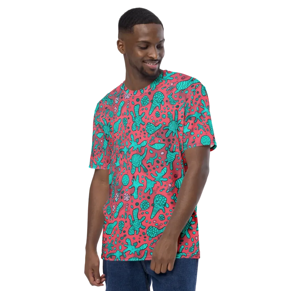 Coral Candy on Men's Crew Neck T-Shirt — Left