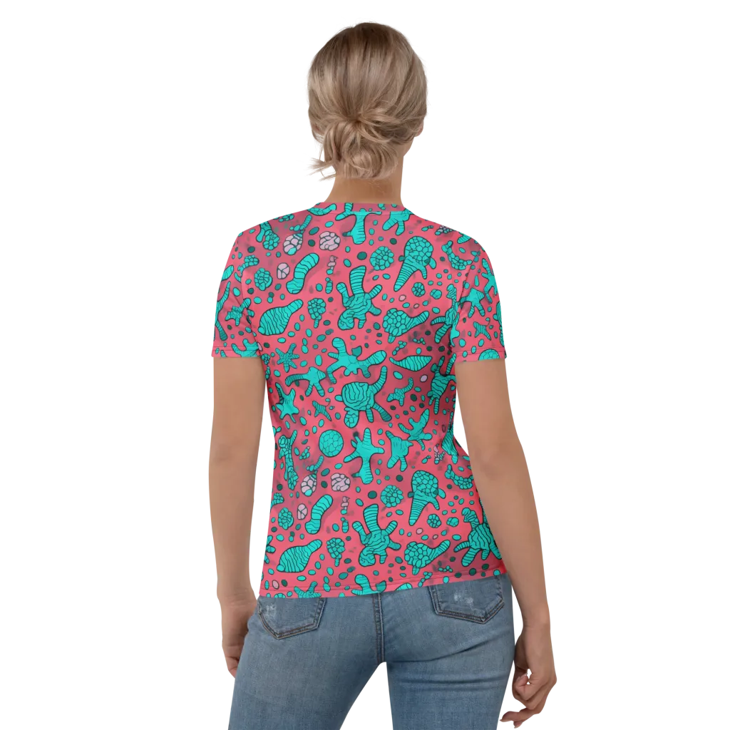 Coral Candy on Women's Crew Neck T-Shirt — Back