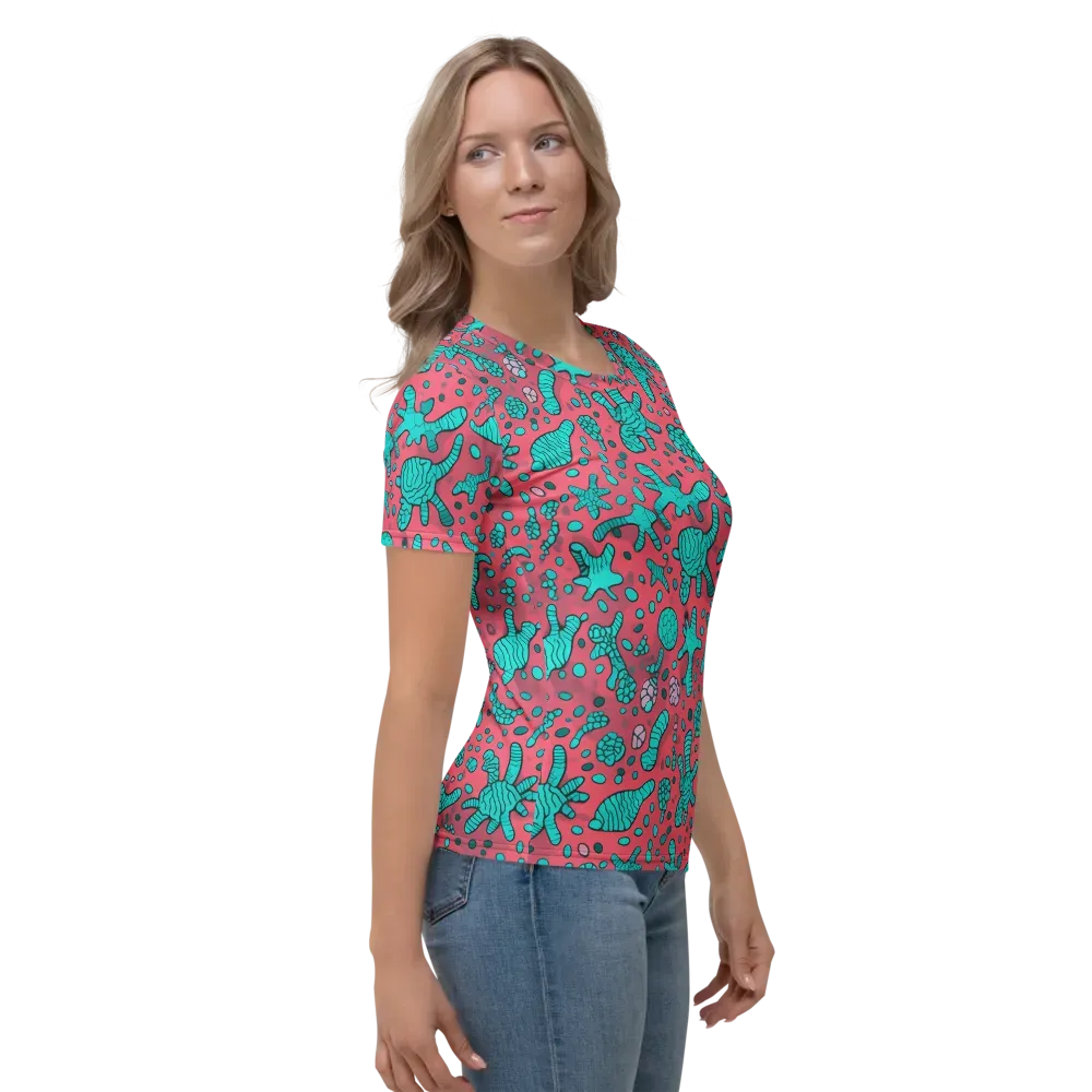 Coral Candy on Women's Crew Neck T-Shirt — Right