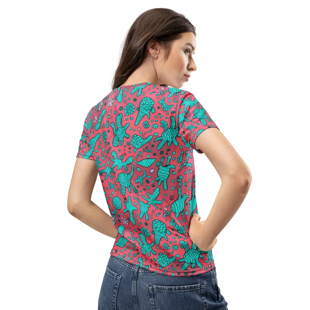 Coral Candy on Women's Crew Neck T-Shirt — Back