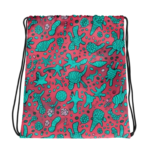Coral Candy on a Drawstring Bag