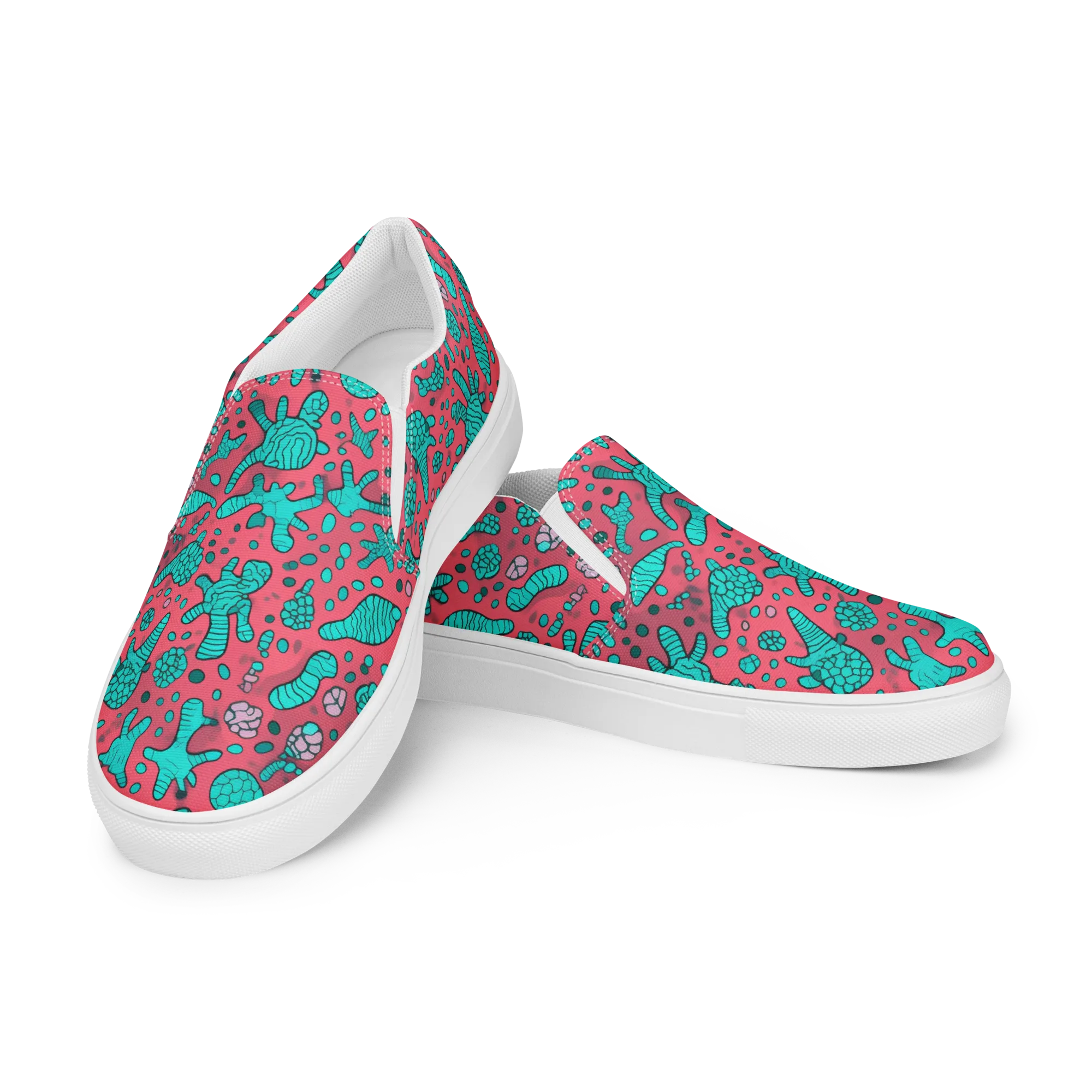 Coral Candy on Women's Slip-On Canvas Shoes — Left Front