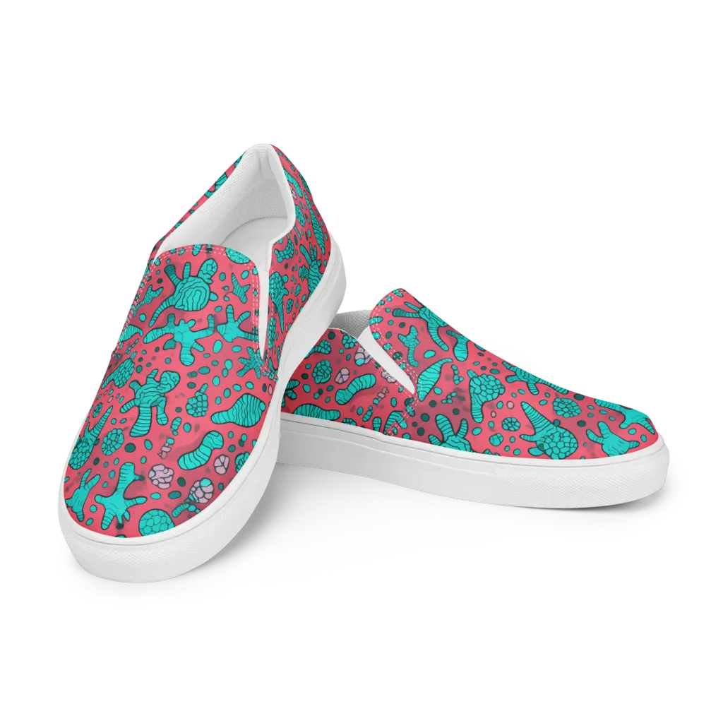 Coral Candy on Women's Slip-On Canvas Shoes — Left Front