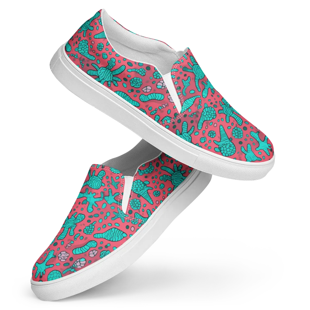 Coral Candy on Women's Slip-On Canvas Shoes — Front